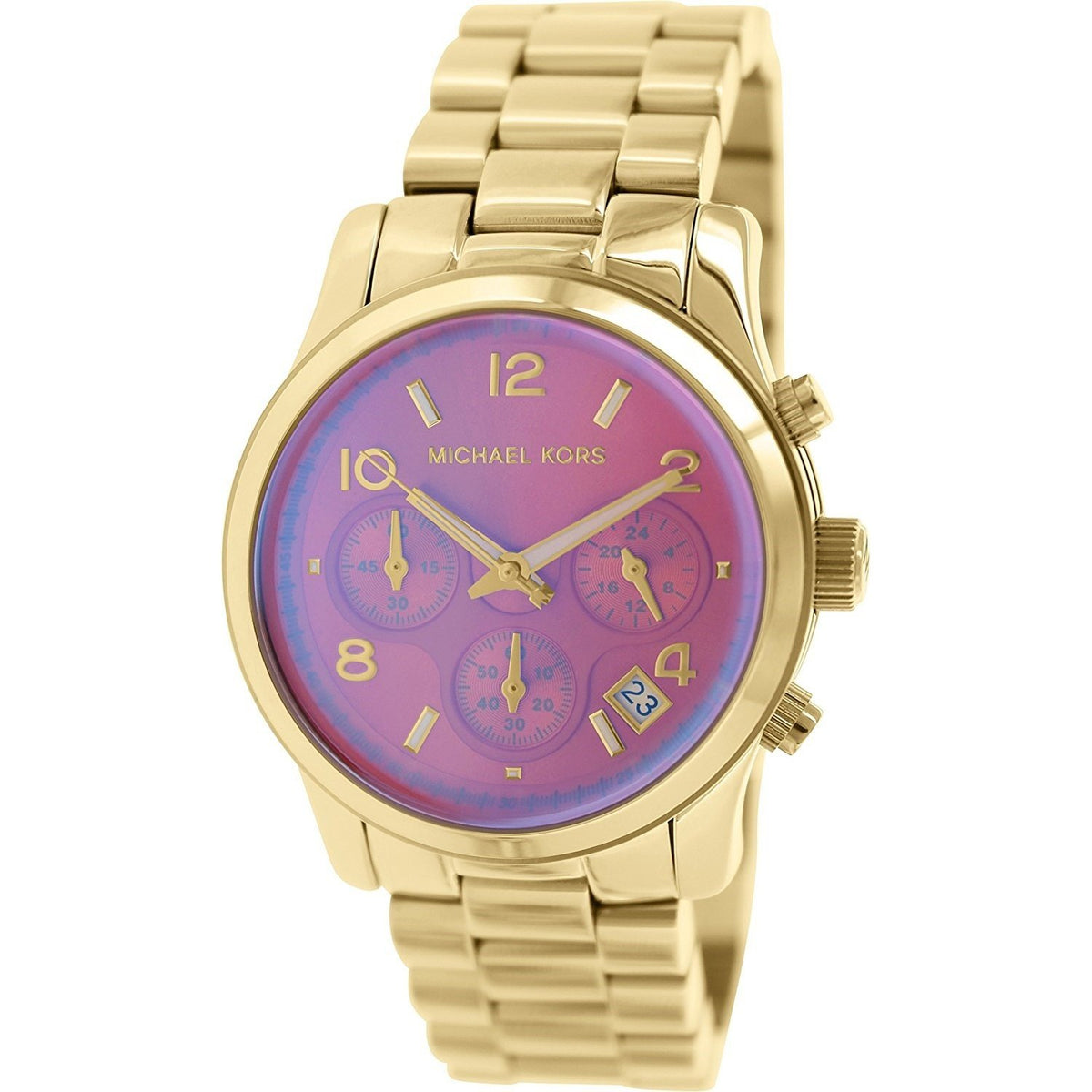Michael Kors Women's MK5939 Runway Chronograph Gold-Tone Stainless Steel Watch
