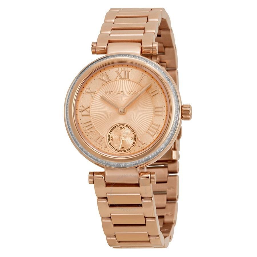 Michael Kors Women&#39;s MK5971 Mini Skylar Rose-Tone Stainless Steel Watch