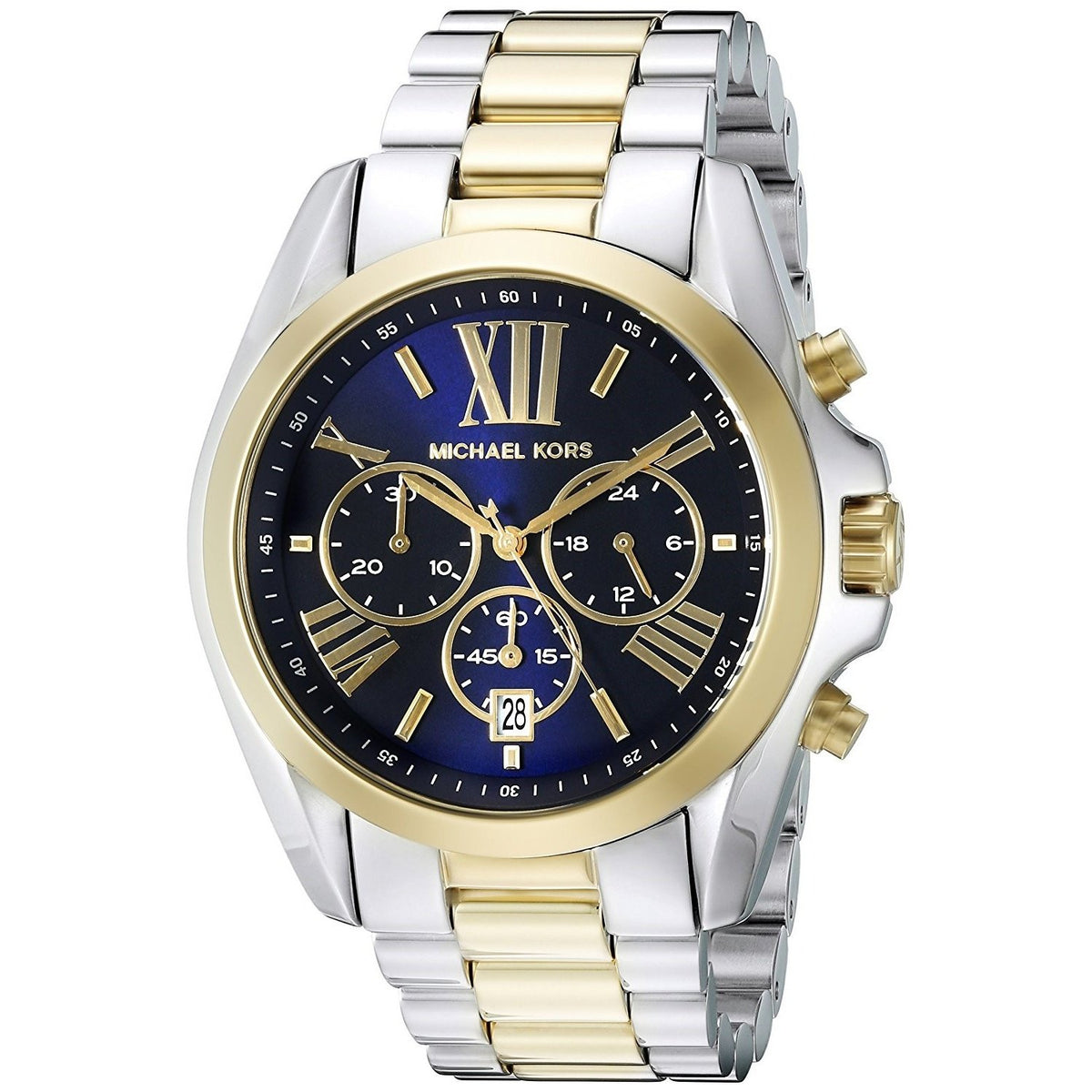 Michael Kors Women&#39;s MK5976 Bradshaw Chronograph Two-Tone Stainless Steel Watch