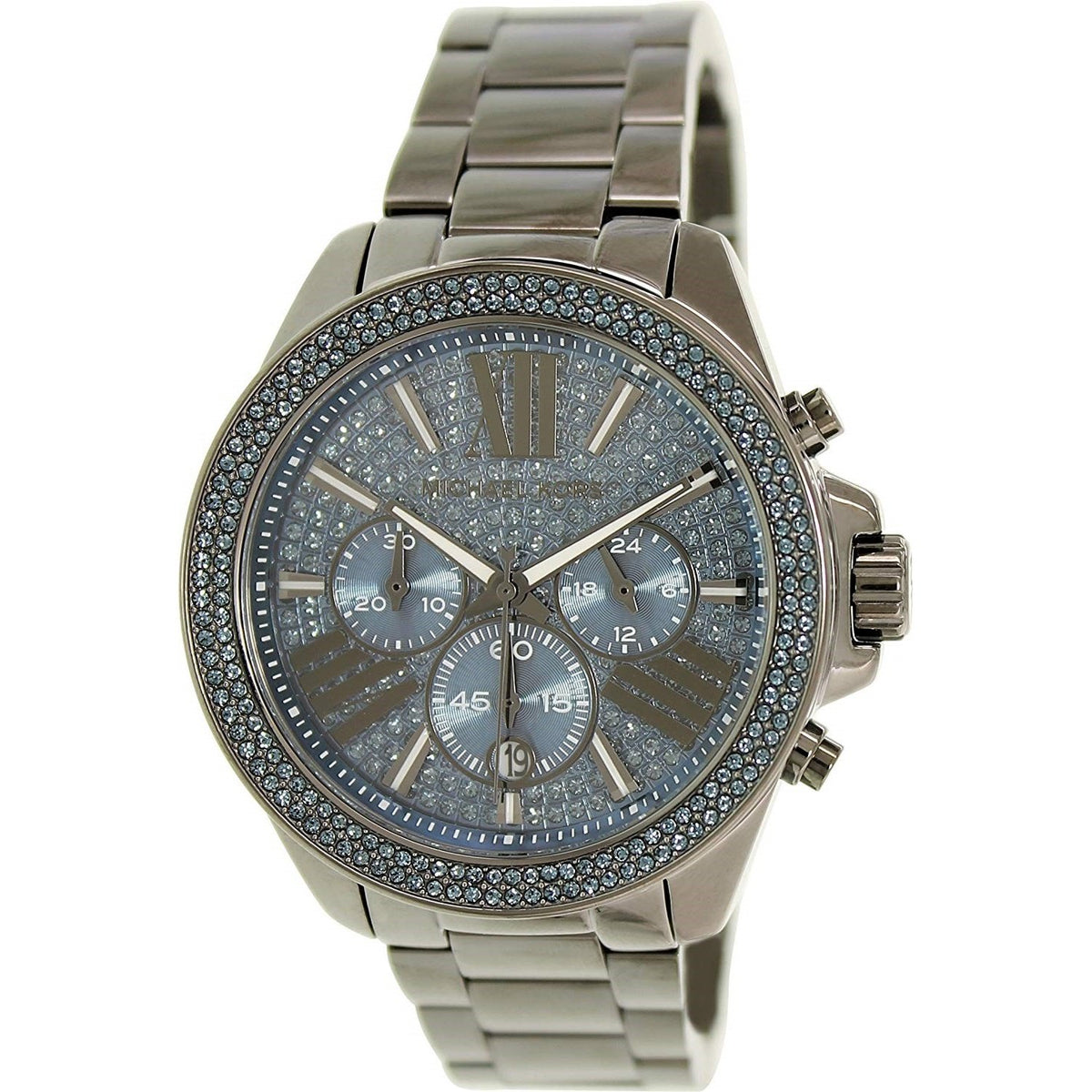 Michael Kors Women's MK6097 Wren Chronograph Black Stainless Steel Watch