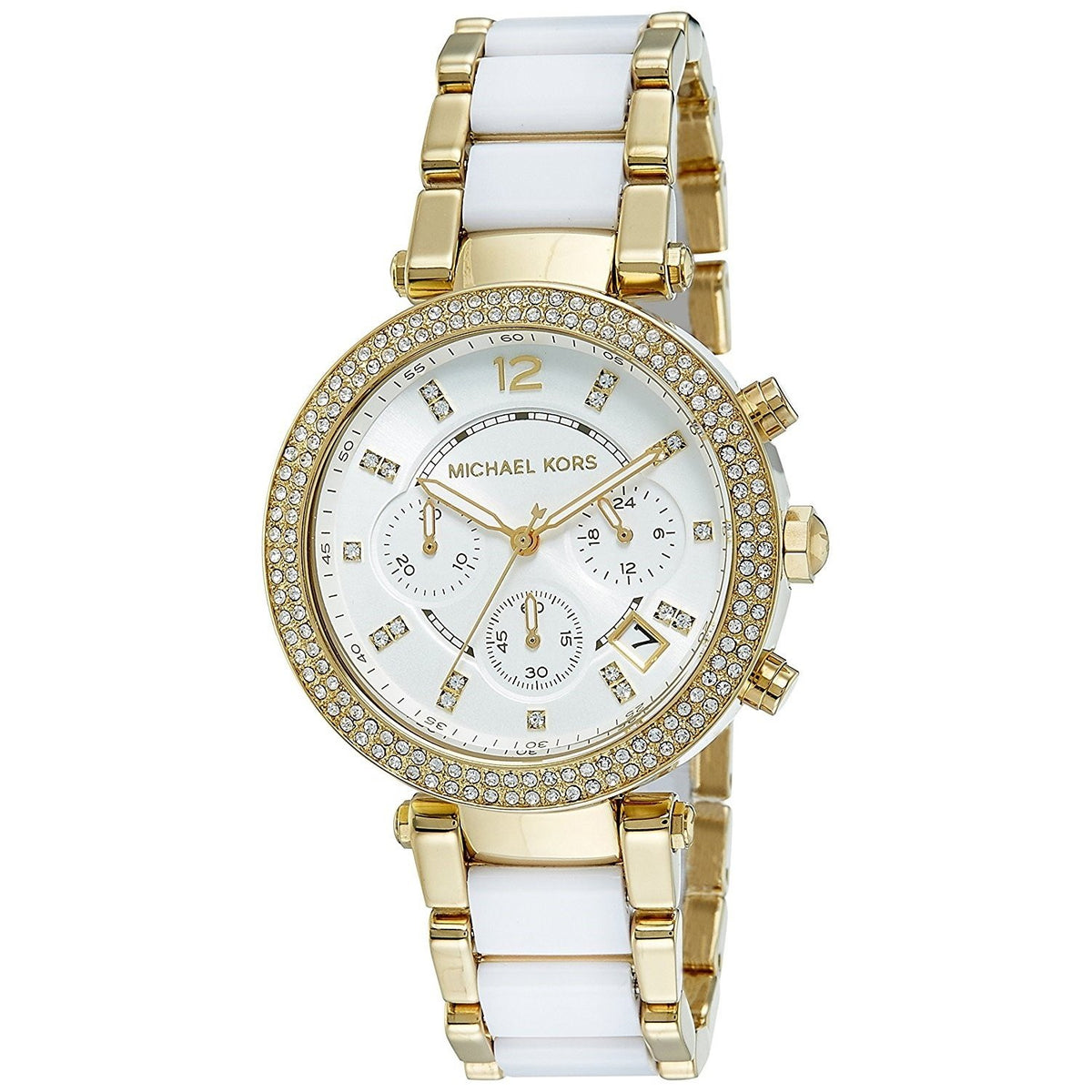 Michael Kors Women&#39;s MK6119 Parker Chronograph Two-Tone Stainless Steel Watch