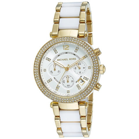 Michael Kors Women's MK6119 Parker Chronograph Two-Tone Stainless Steel Watch