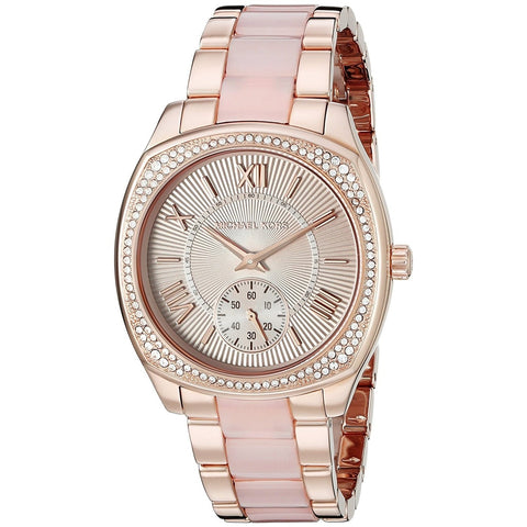 Michael Kors Women's MK6135 Crystal Rose-Tone Stainless Steel Watch