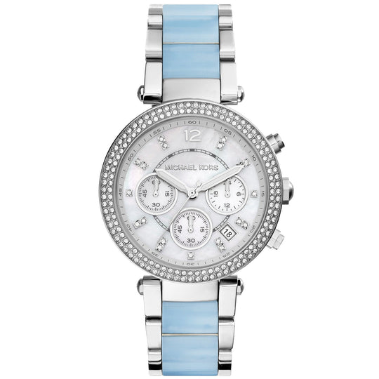 Michael Kors Women's MK6138 Parker Chronograph Crystal Two-Tone Stainless Steel Watch