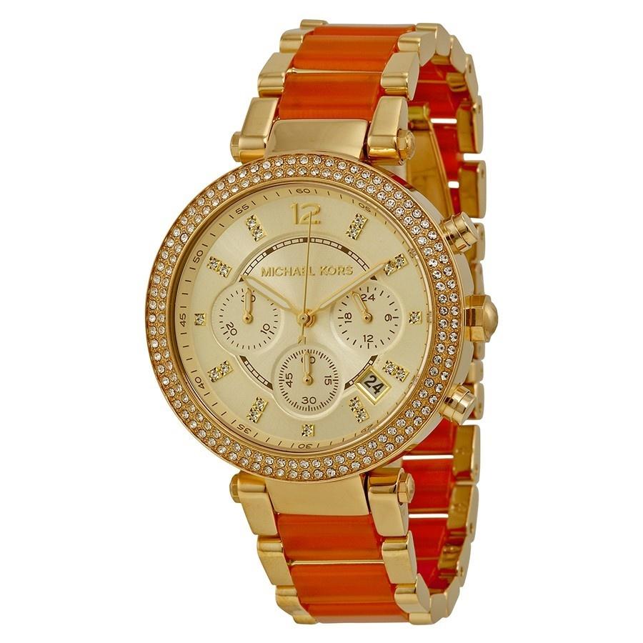 Michael Kors Women's MK6139 Parker Chronograph Two-Tone Stainless Steel Watch