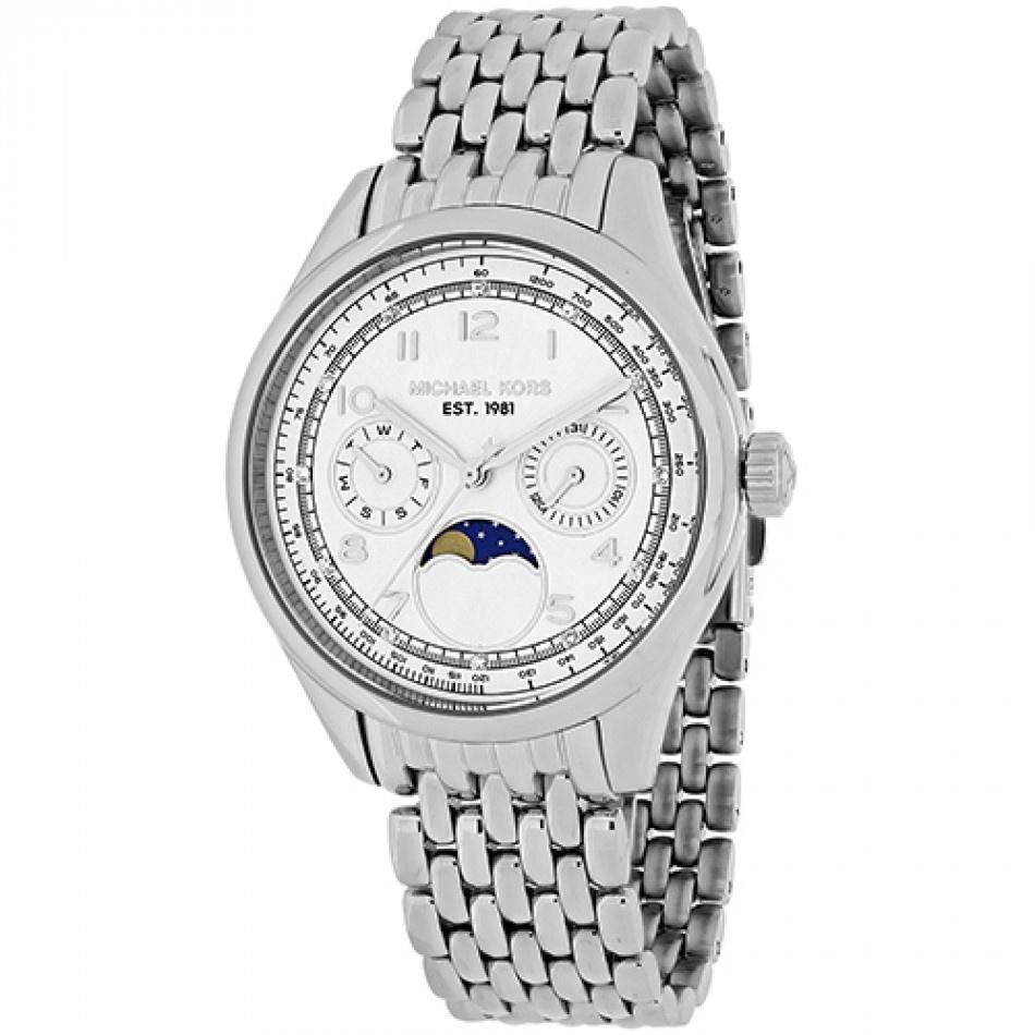 Michael Kors Women's MK6180 Ameila Moonphase Chronograph Stainless Steel Watch