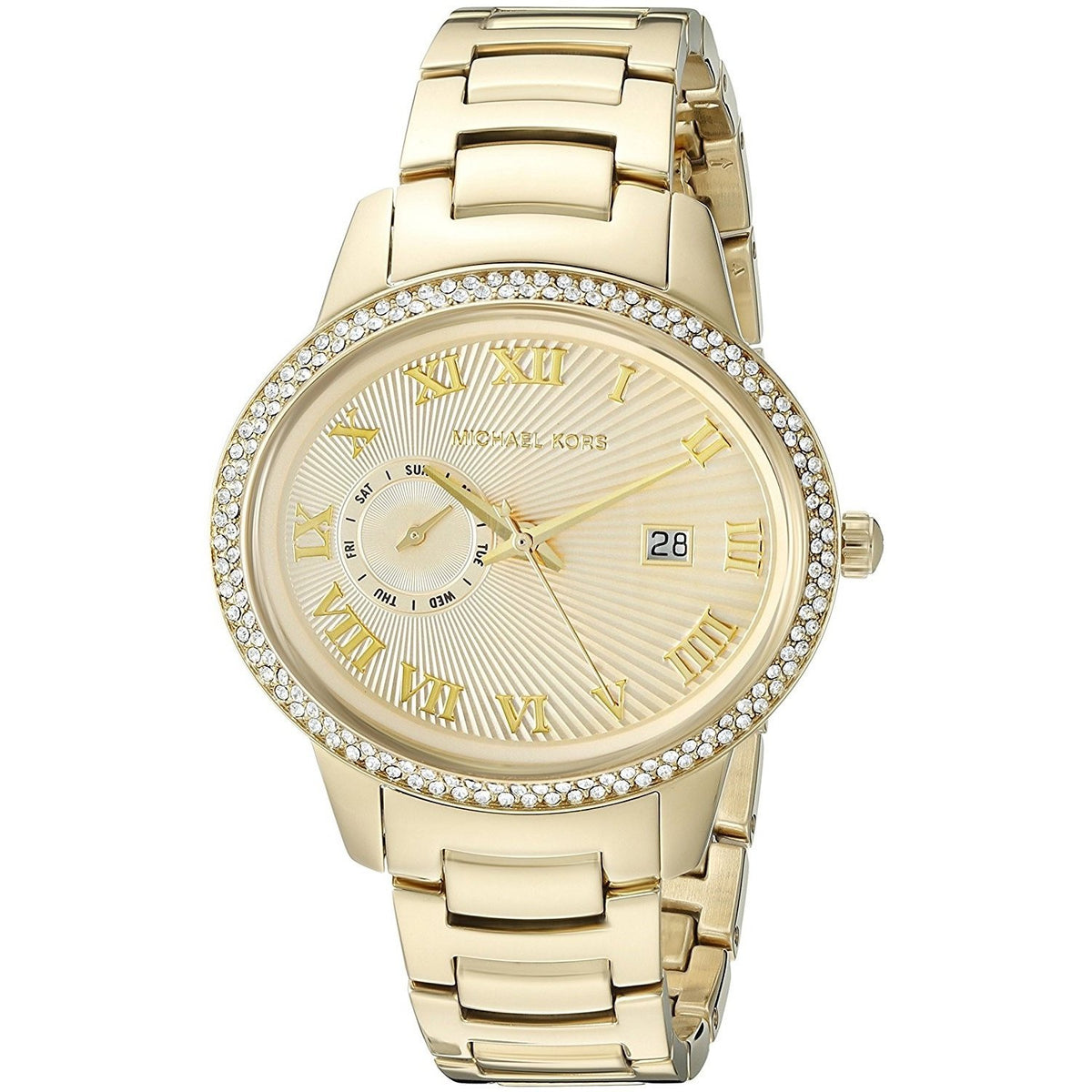 Michael Kors Women&#39;s MK6227 Whitley Crystal Gold-Tone Stainless Steel Watch