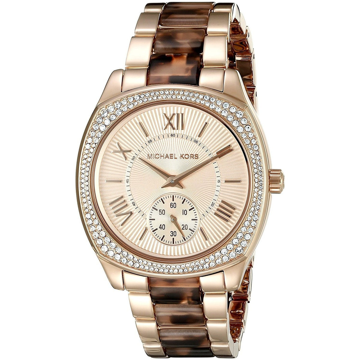 Michael Kors Women's MK6276 Bryn Crystal Tortoise Two-Tone Stainless Steel Watch