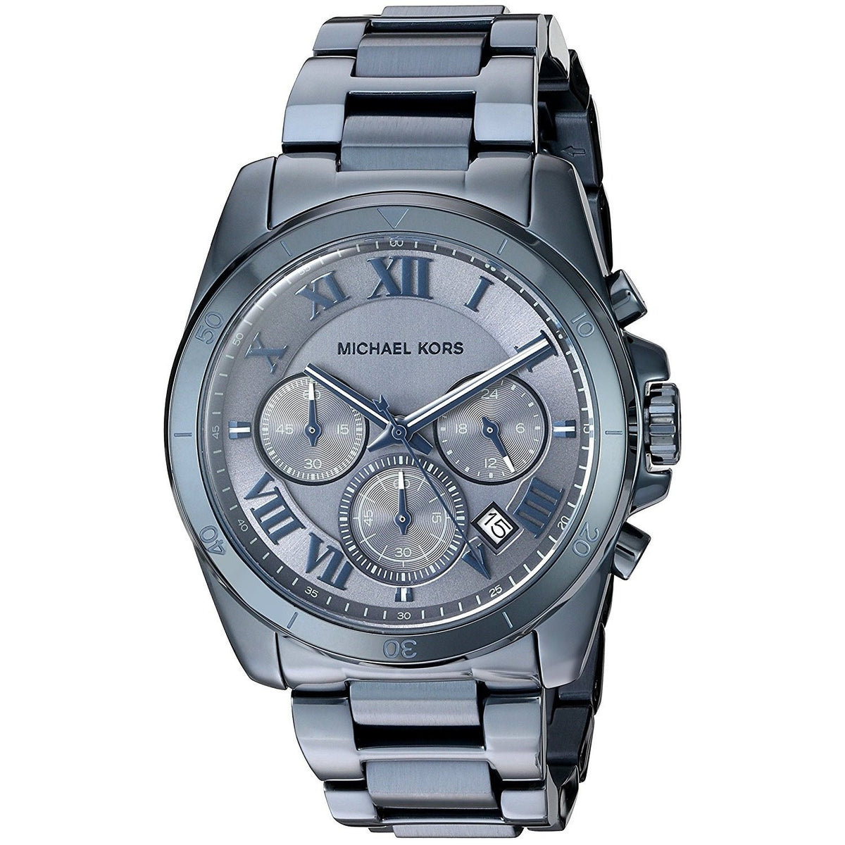 Michael Kors Women&#39;s MK6361 Brecken Chronograph Blue Stainless Steel Watch