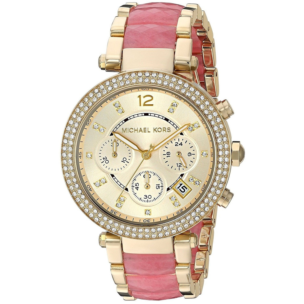 Michael Kors Women's MK6363 Parker Chronograph Crystal Two-Tone Stainless steel and Acetate Watch