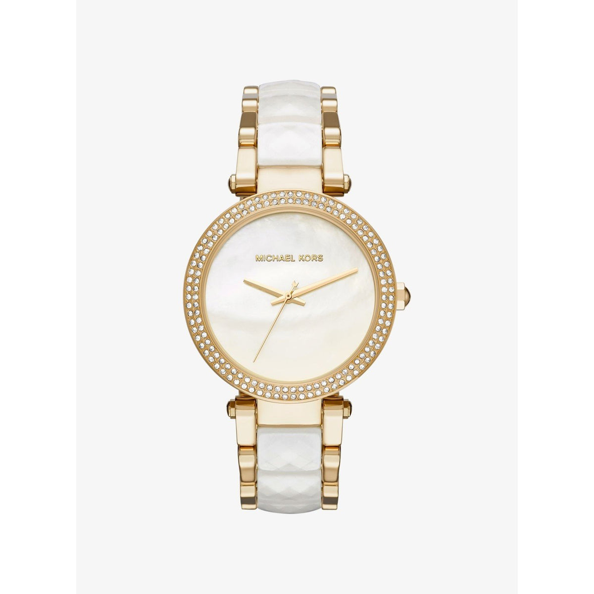 Michael Kors Women&#39;s MK6400 Parker Crystal Two-Tone Stainless steel and Acetate Watch