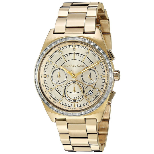Michael Kors Women's MK6421 Vail Chronograph Crystal Gold-Tone Stainless Steel Watch