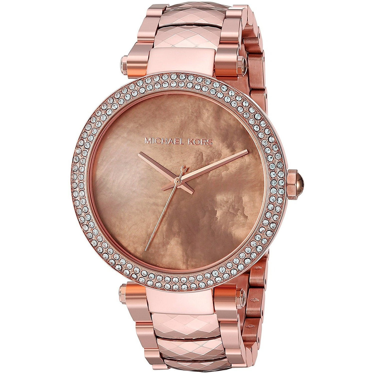Michael Kors Women&#39;s MK6426 Parker Crystal Rose-Tone Stainless Steel Watch
