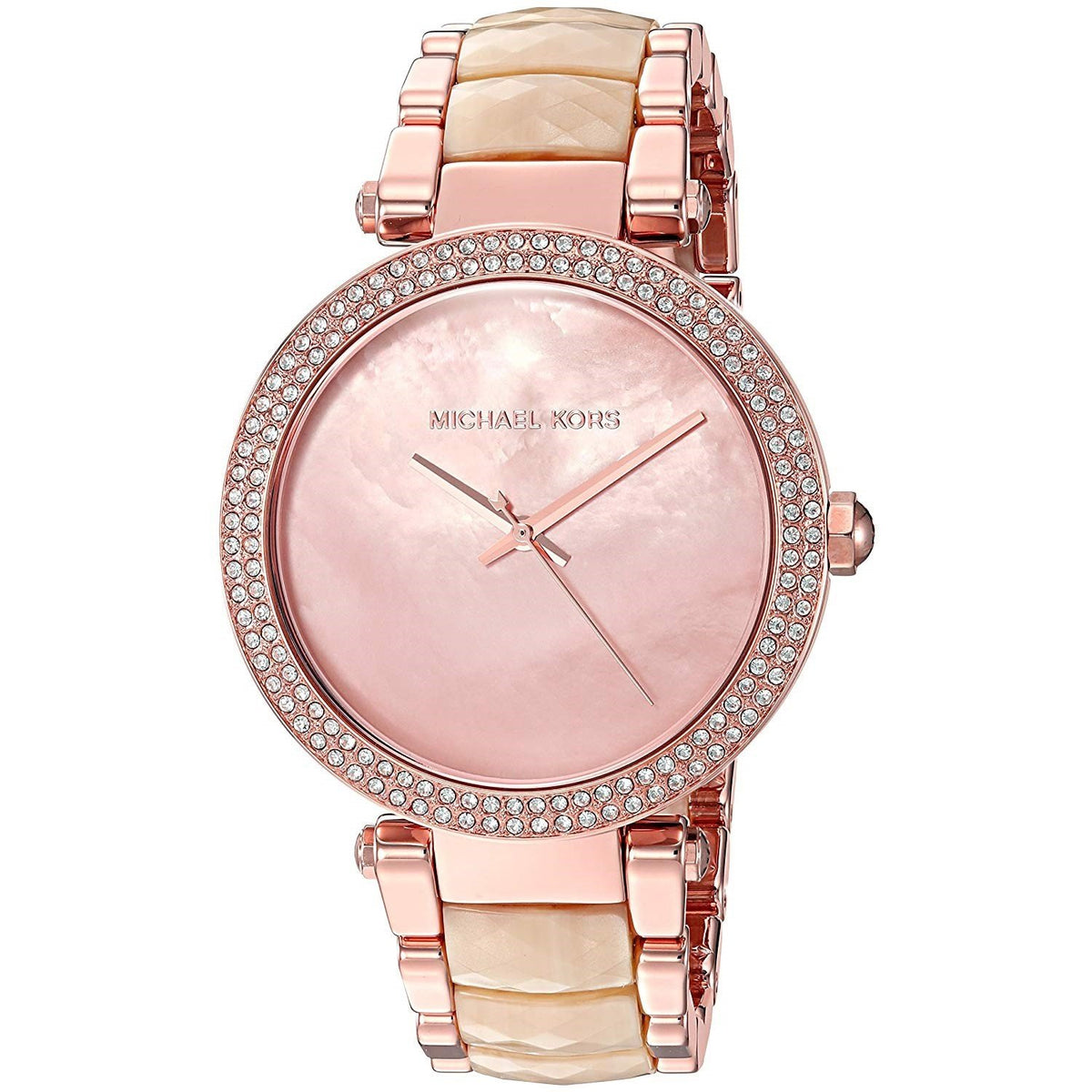 Michael Kors Women's MK6492 Parker Crystal Two-Tone Stainless steel and Acetate Watch