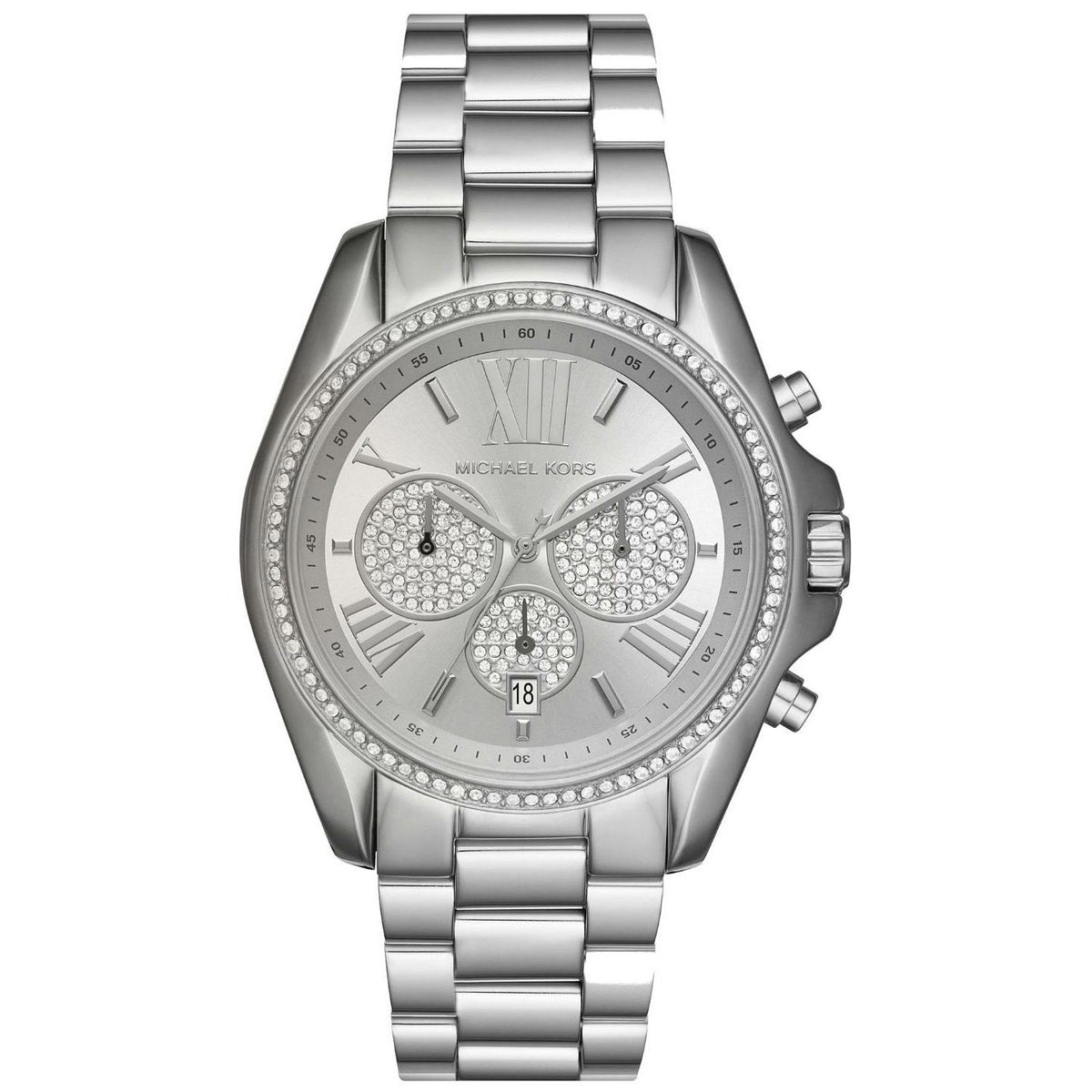 Michael Kors Women&#39;s MK6537 Bradshaw Chronograph Crystal Stainless Steel Watch