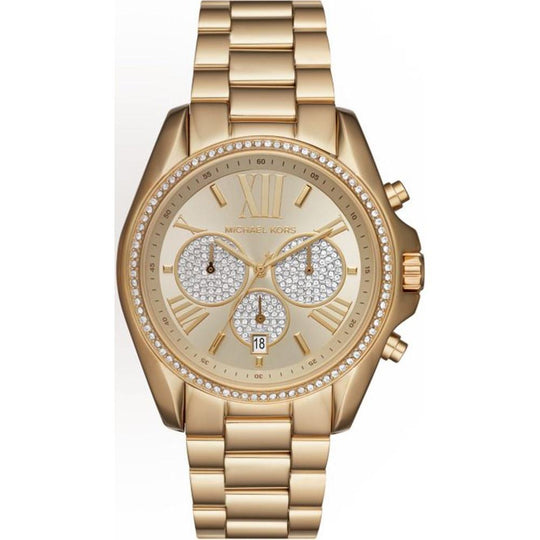 Michael Kors Women's MK6538 Bradshaw Chronograph Crystal Gold-Tone Stainless Steel Watch