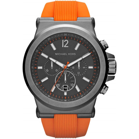Michael Kors Women's MK8296 Dylan Chronograph Orange Silicone Watch