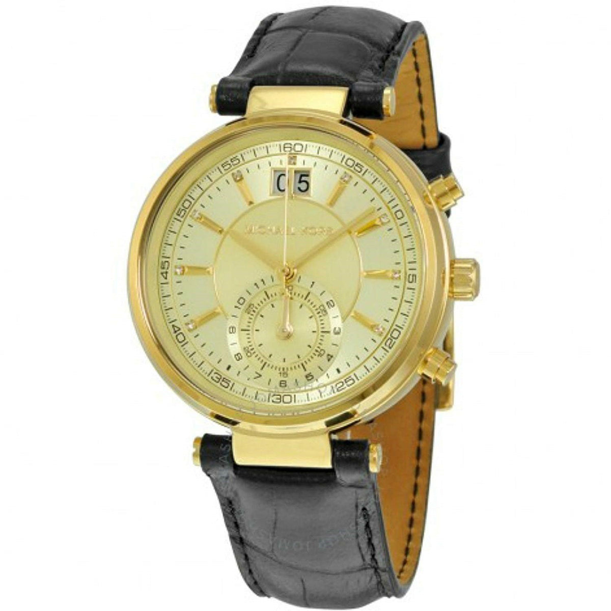 Michael Kors Women's MK8410 MevoTech Chronograph Black Leather Watch