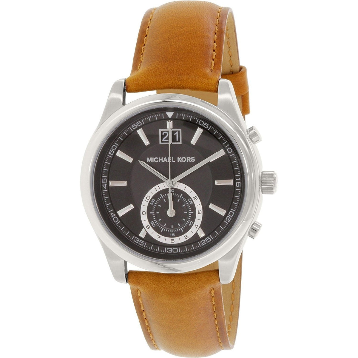 Michael Kors Men&#39;s MK8416 Aiden Brown Leather Watch
