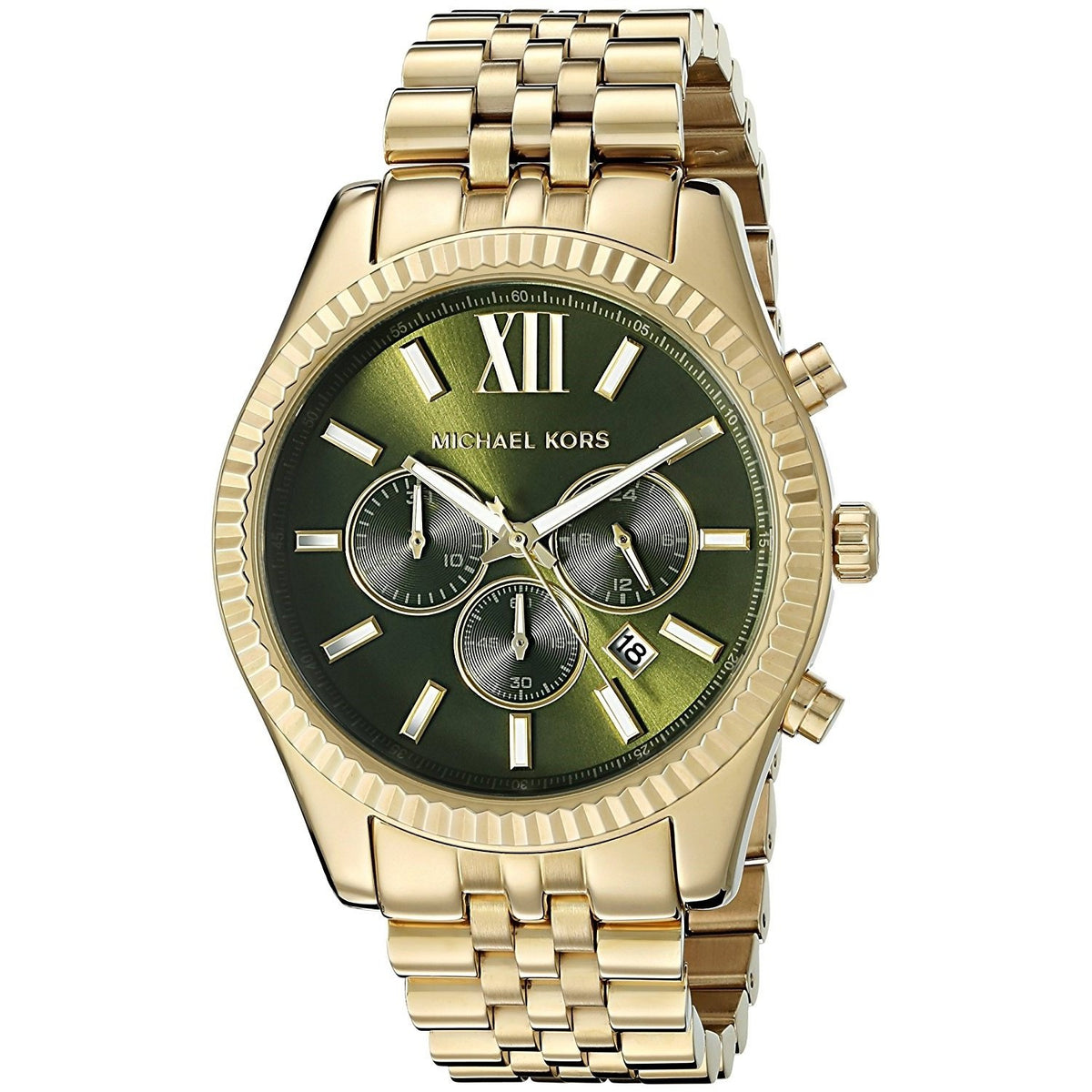 Michael Kors Men&#39;s MK8446 Lexington Chronograph Gold-Tone Stainless Steel Watch