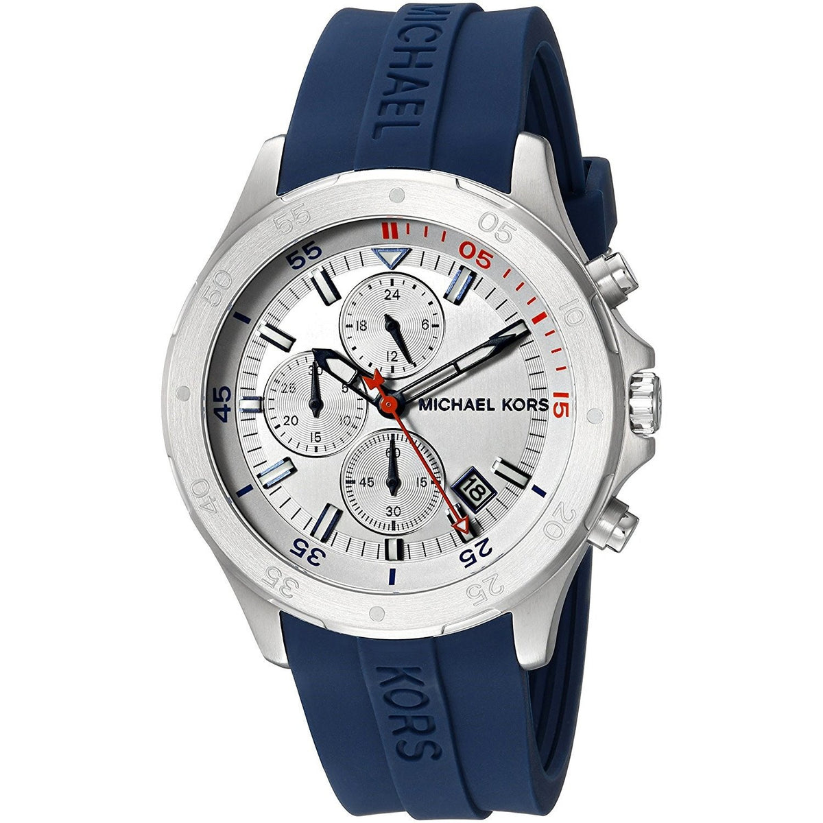 Michael Kors Men&#39;s MK8566 Walsh Chronograph Navy Silicone Watch