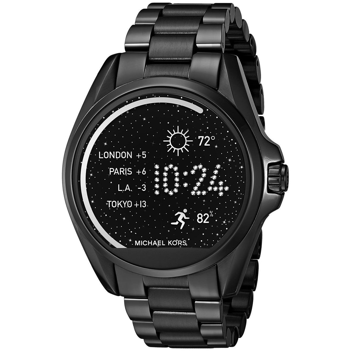 Michael Kors Men's MKT5005 Access Bradshaw Smartwatch Android 4.3+ IOS 8.2+ Bluetooth Touchscreen Black Stainless Steel Watch
