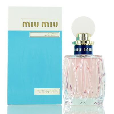 Miu Miu L&#39;Eau Rosee Miuccia Prada Edt Spray 3.4 Oz (100 Ml) For Women  997111