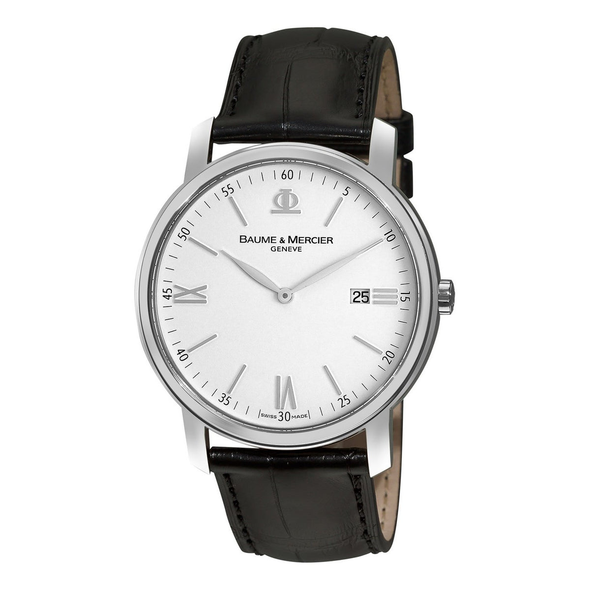 Baume &amp; Mercier Men&#39;s MOA08485 Classima Executives Black Leather Watch
