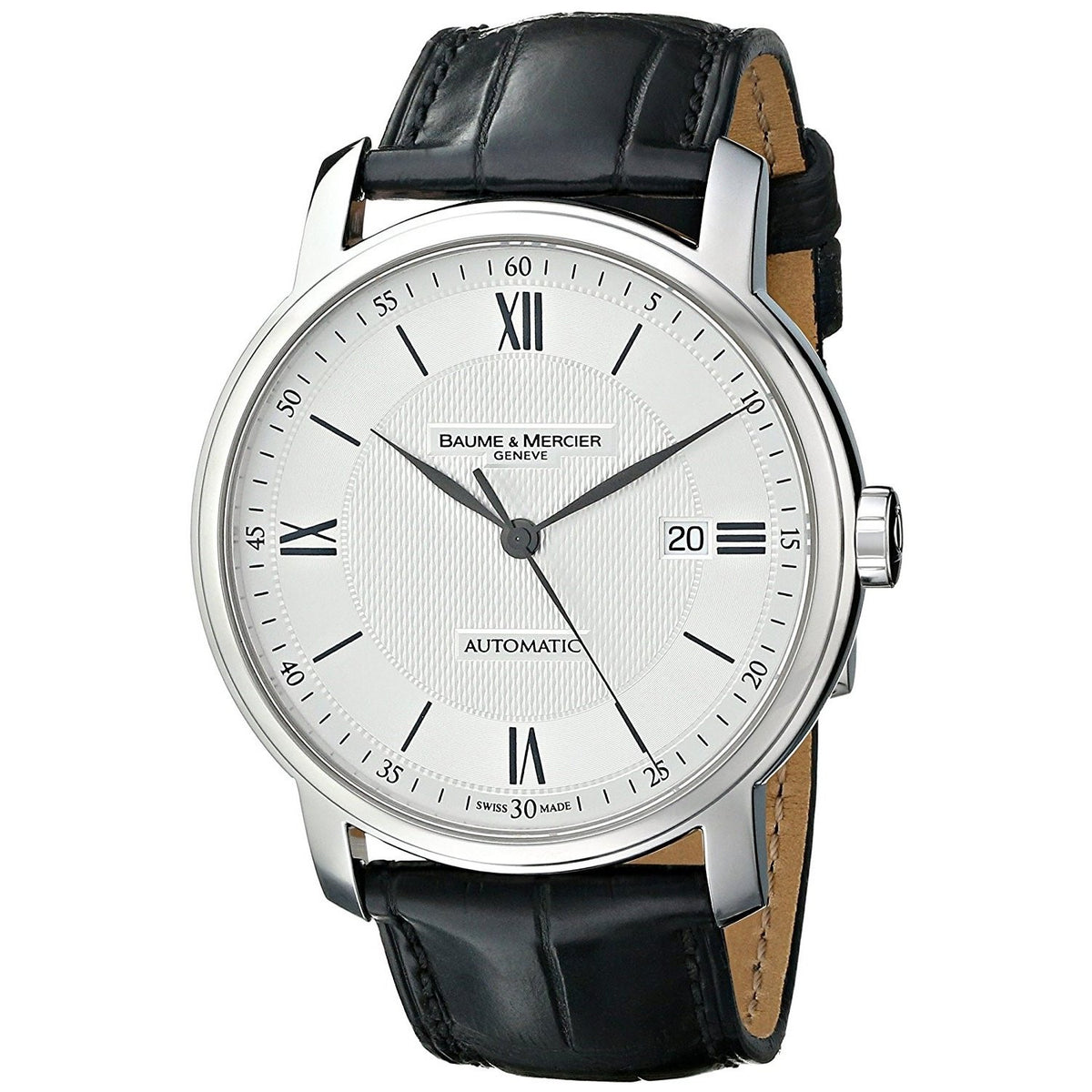 Baume &amp; Mercier Men&#39;s MOA08868 Classima Executives Automatic Black Leather Watch