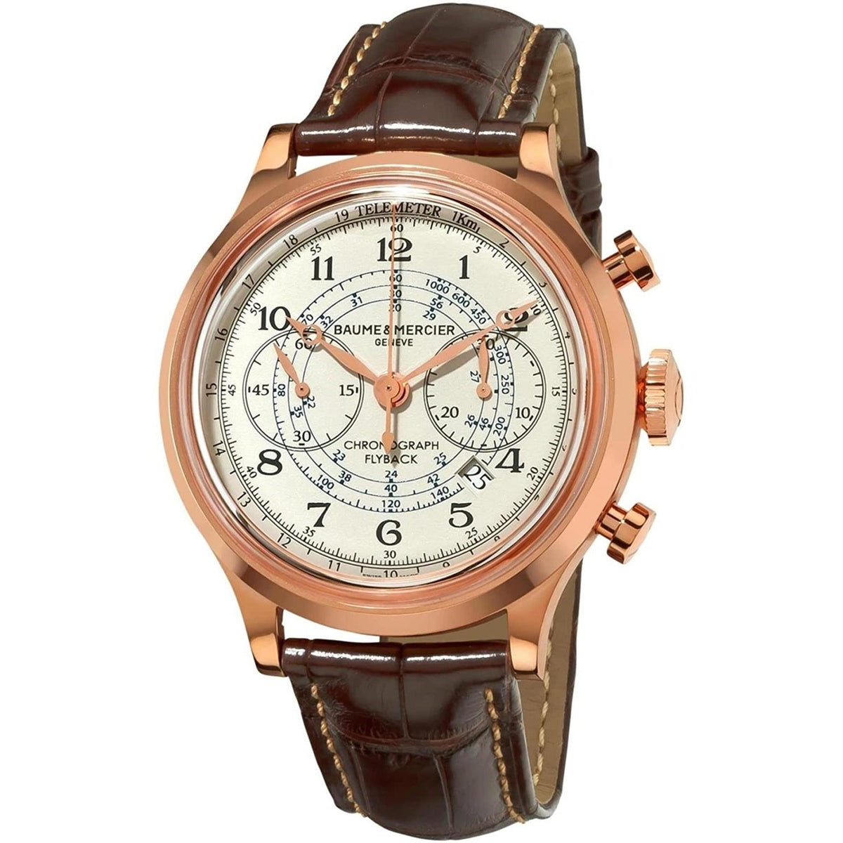 Baume &amp; Mercier Men&#39;s MOA10007 Capeland Chronograph Brown Leather Watch