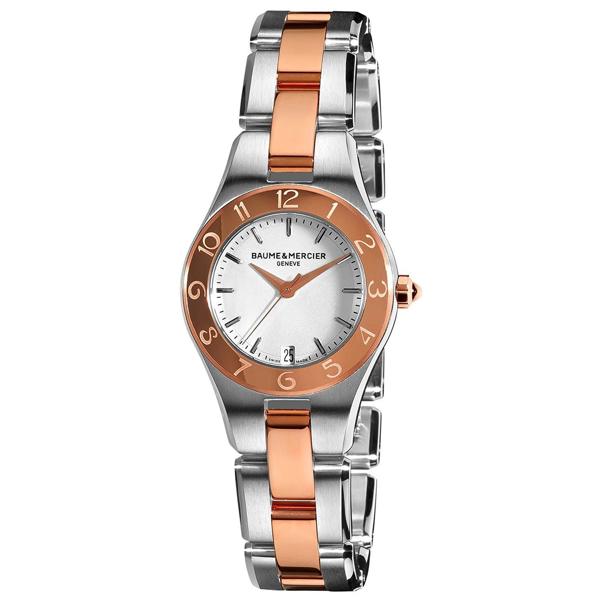 Baume &amp; Mercier Women&#39;s MOA10015 Linea 18K Rose Gold Two-Tone Stainless Steel Watch