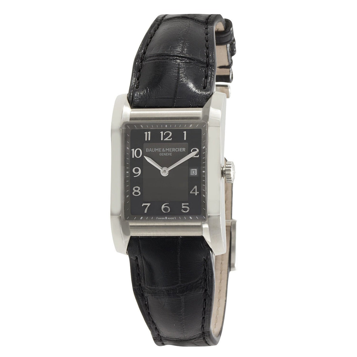 Baume & Mercier Women's MOA10019 Hampton Black Leather Watch