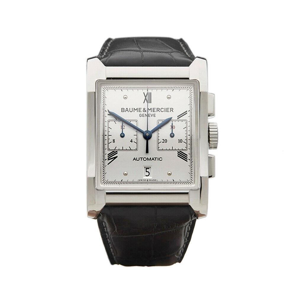 Baume & Mercier Men's MOA10032 Hampton Milleis Chronograph Black Leather Watch