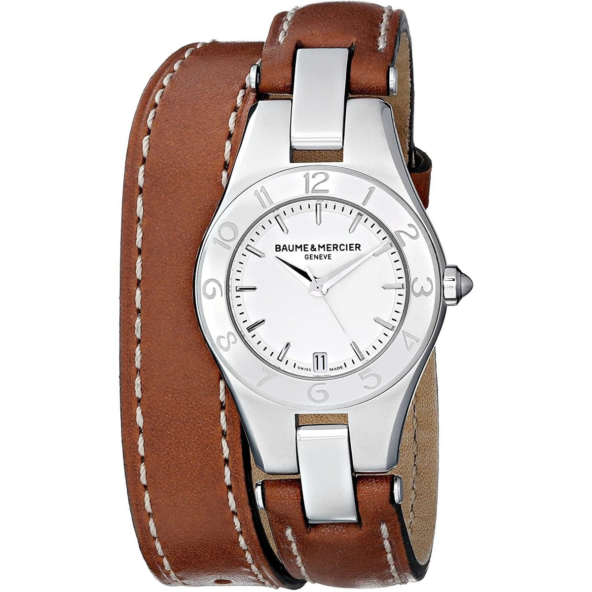 Baume & Mercier Women's MOA10036 Linea Brown Leather Watch