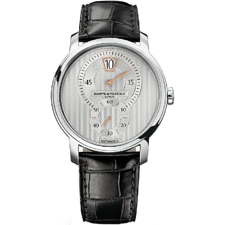 Baume &amp; Mercier Men&#39;s MOA10039 Classima Executives Automatic Black Leather Watch