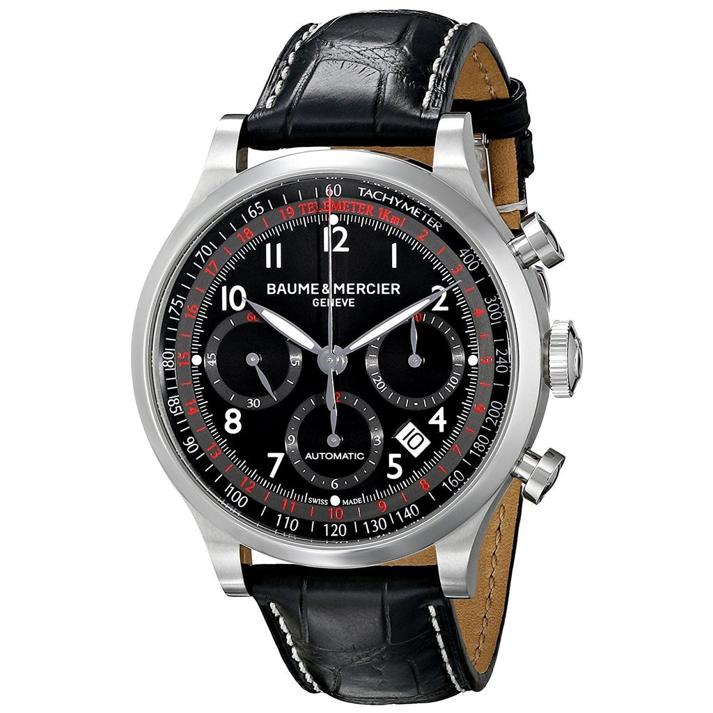 Baume Mercier Men s MOA10042 Capeland Chronograph Automatic Black Le Bezali
