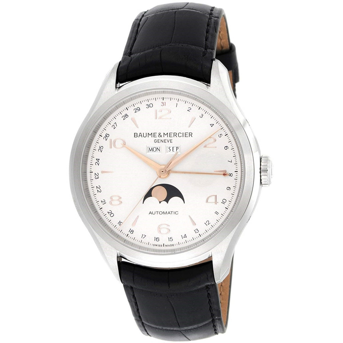 Baume & Mercier Men's MOA10055 Clifton Black Leather Watch