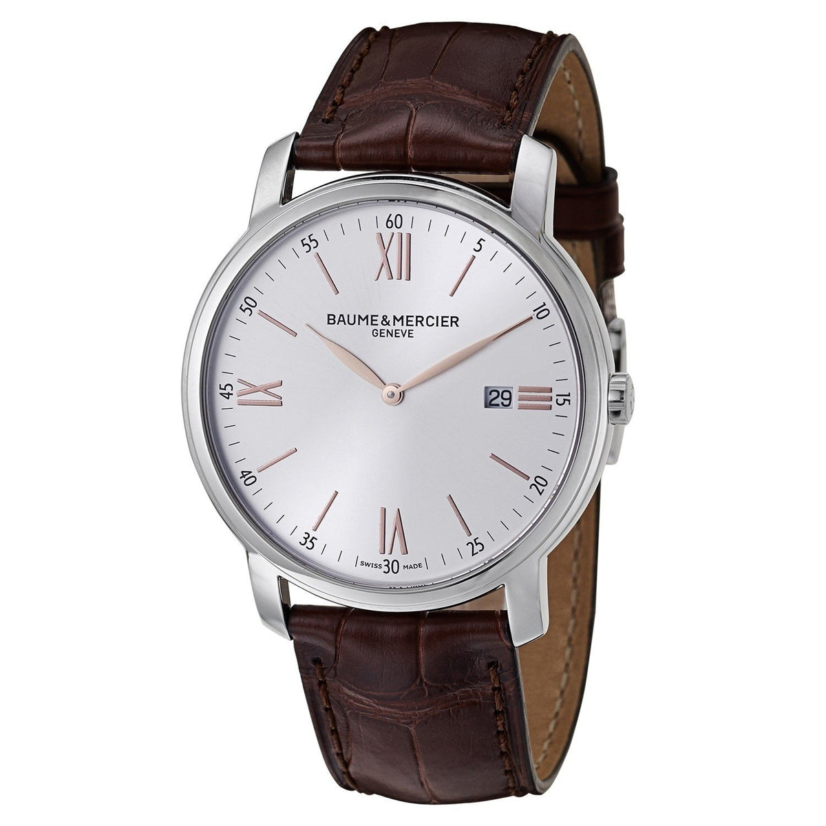 Baume &amp; Mercier Men&#39;s MOA10144 Classima Brown Leather Watch