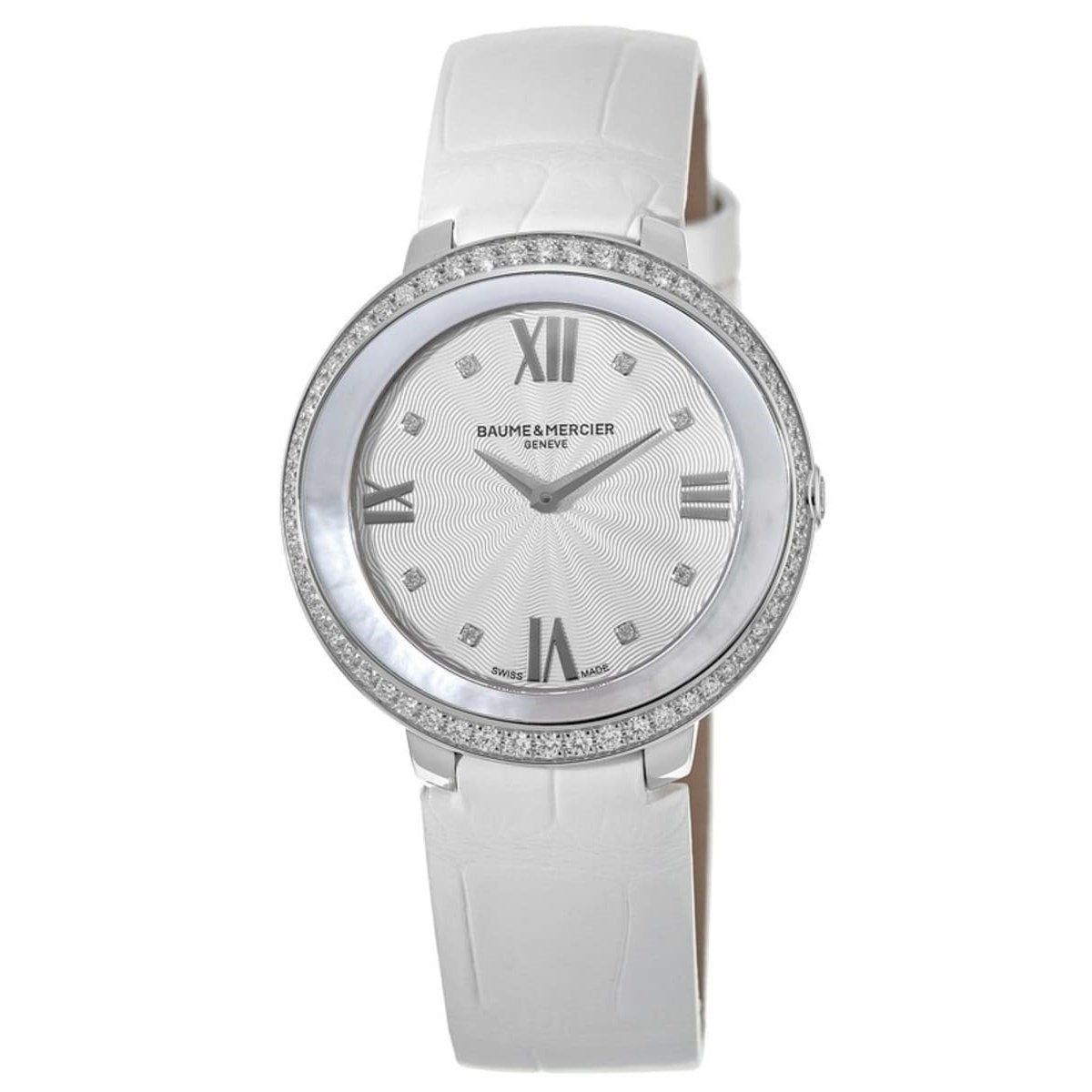 Baume &amp; Mercier Women&#39;s MOA10165 Promesse White Leather Watch