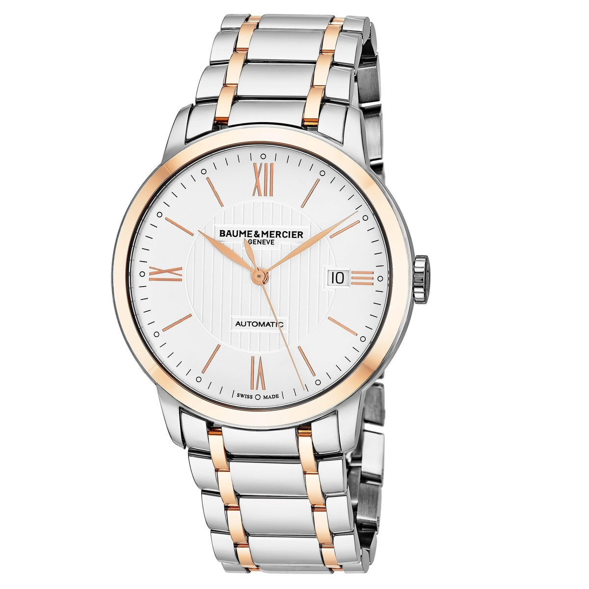 Baume & Mercier Men's MOA10217 Classima Two-Tone 18kt Rose Gold and Stainless Steel Watch