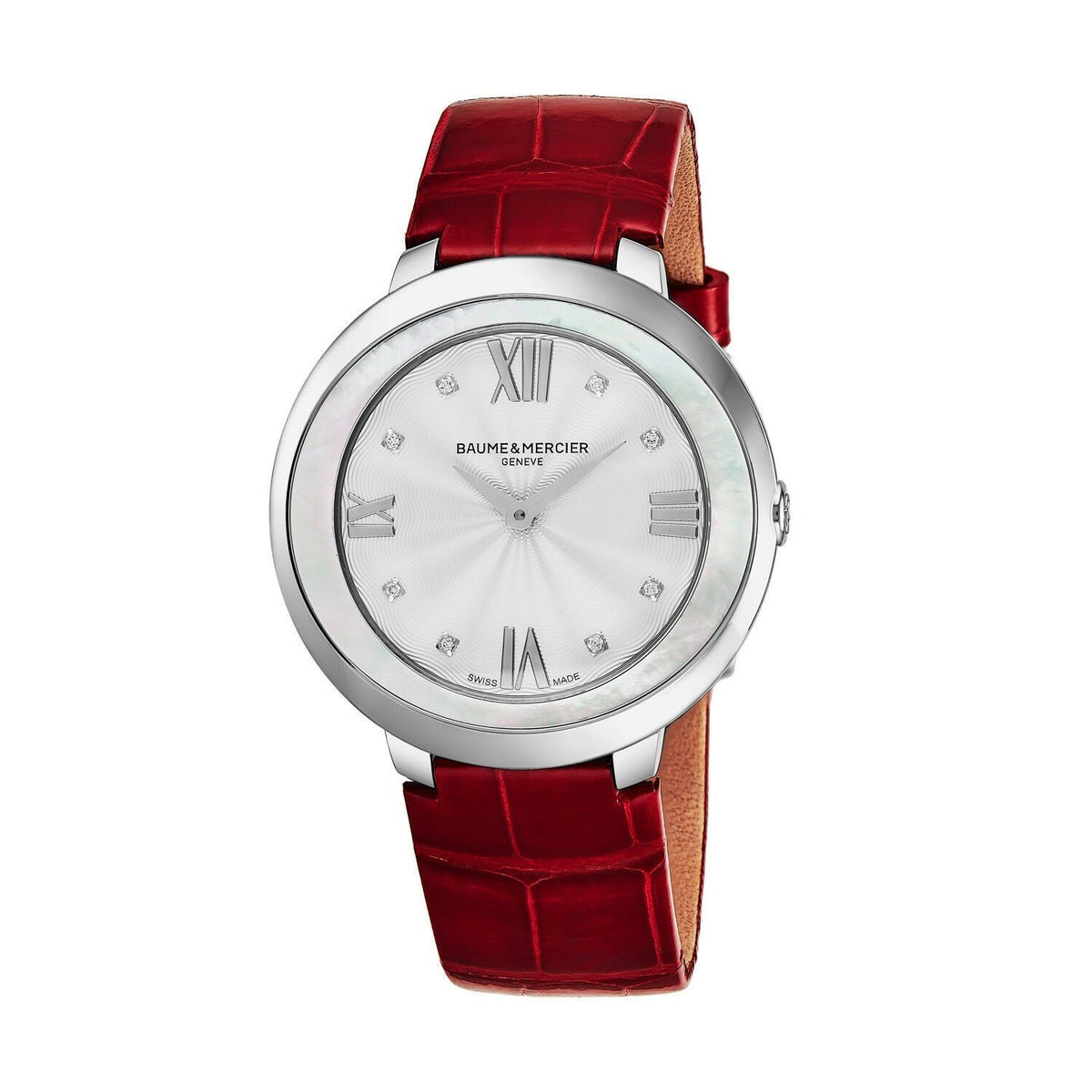 Baume &amp; Mercier Women&#39;s MOA10262 Promesse Red Leather Watch