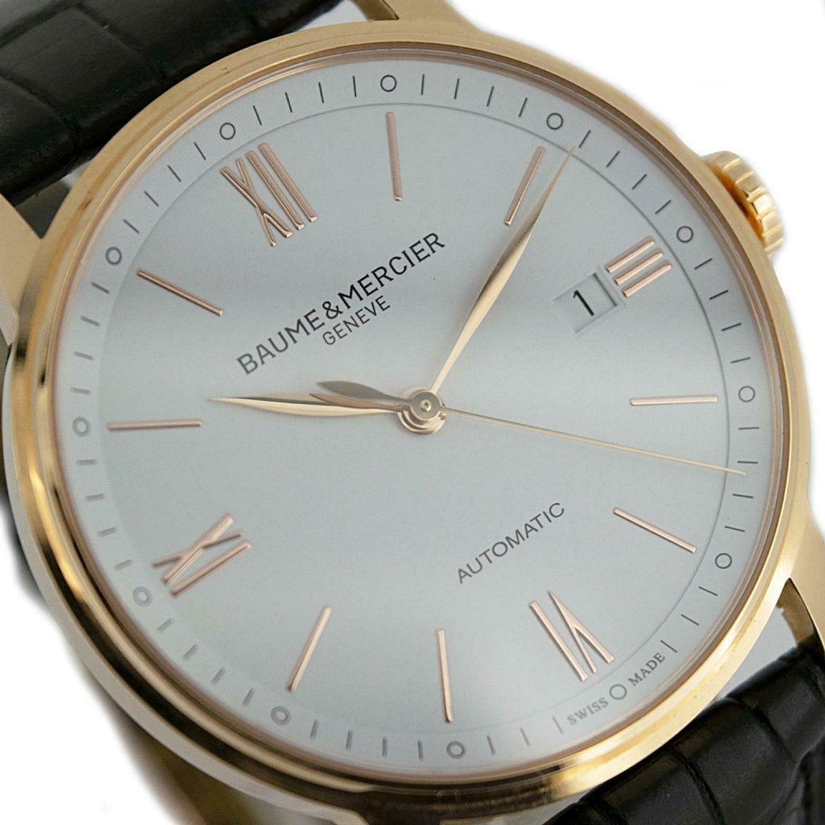 Baume &amp; Mercier Men&#39;s MOA10271 Classima Black Leather Watch