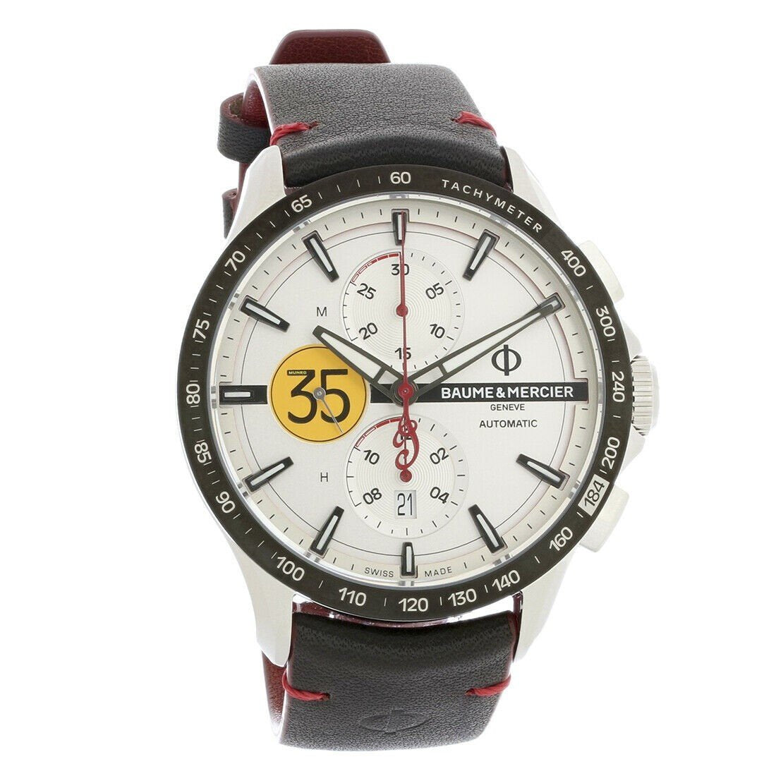 Baume & Mercier Men's MOA10404 Clifton Black Leather Watch