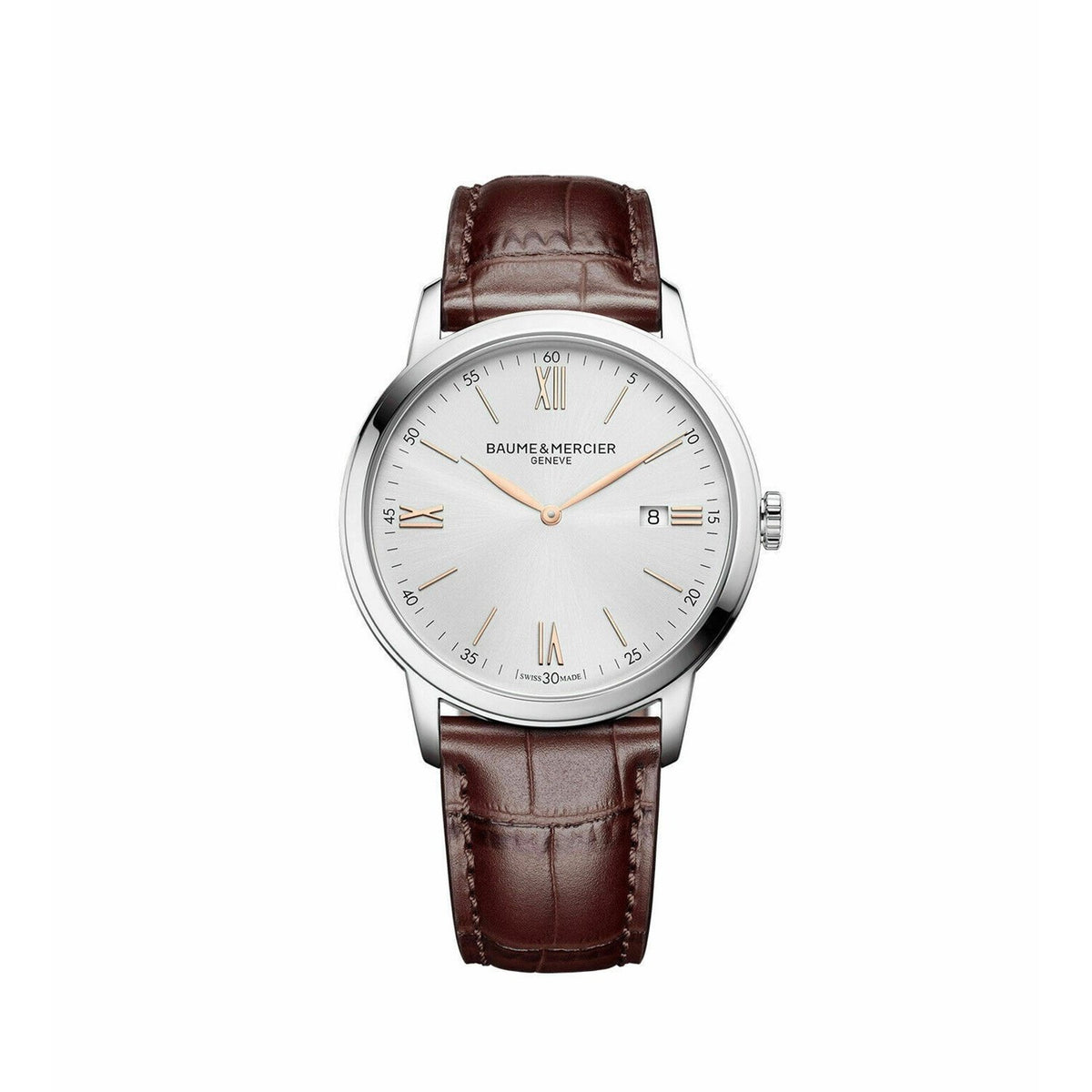 Baume &amp; Mercier Men&#39;s MOA10415 Classima Brown Leather Watch