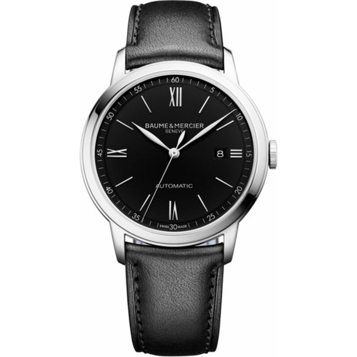 Baume & Mercier Men's MOA10453 Classima Black Leather Watch