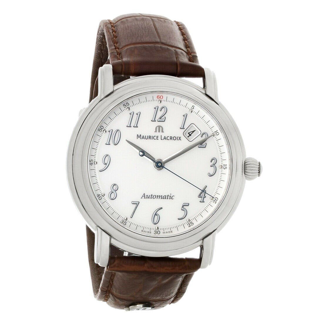 Maurice Lacroix Men's MP6158-SS001-120 Masterpiece Brown Leather Watch