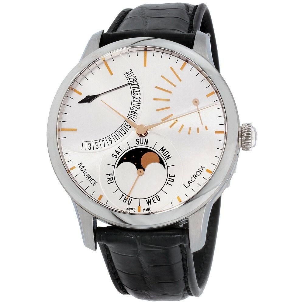 Maurice Lacroix Men's MP6528SS0011301 Masterpiece Black Leather Watch