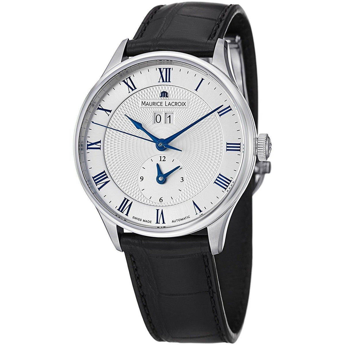 Maurice Lacroix Men's MP6707-SS001-110 Masterpiece Tradition Black Leather Watch
