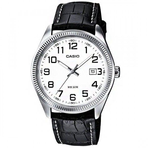 Casio Men's MTP1302L-7B Classic Black Leather Watch