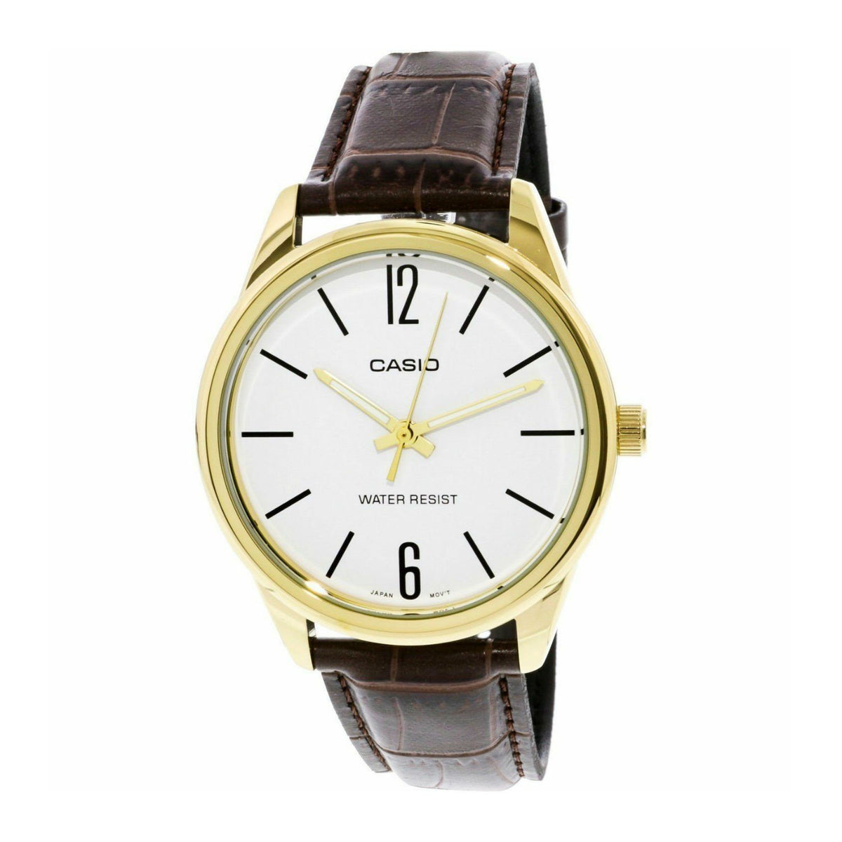 Casio Men&#39;s MTPV005GL-7B Standard Brown Leather Watch